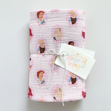Princess muslin swaddle