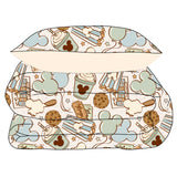 Here For The Snacks Bedding Sets - Blue